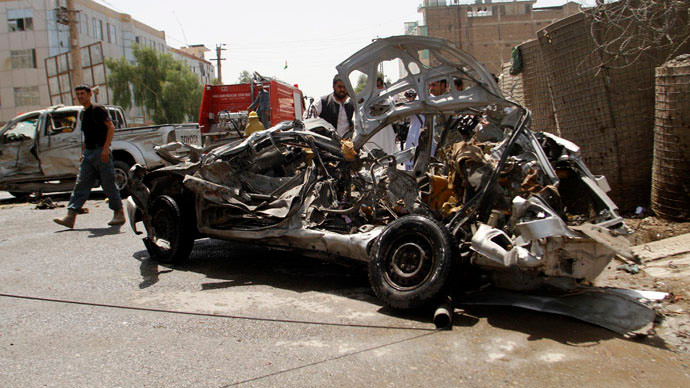 Hiện trường một vụ đánh bom khác ở Afghanistan năm ngoái