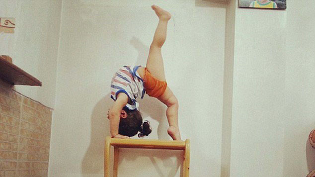 Nhóc Arat bộc lộ tài năng thể thao thiên bẩm từ khi còn rất bé