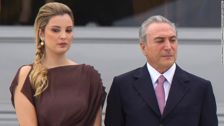 Tổng thống lâm thời Brazil Michel Temer và phu nhân Marcela Temer