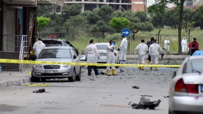 Hiện trường một vụ nổ ở Istanbul