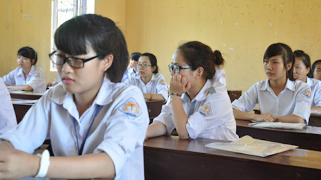 Thí sinh trong kỳ thi tốt nghiệp THPT 2014.