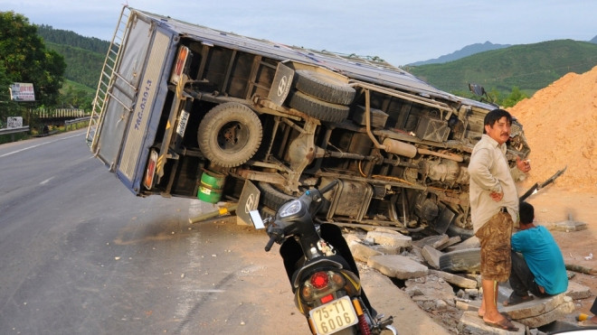 Hiện trường vụ tai nạn.