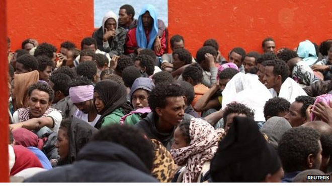 Hàng ngàn người nhập cư tới Ý mỗi năm (Ảnh: BBC)