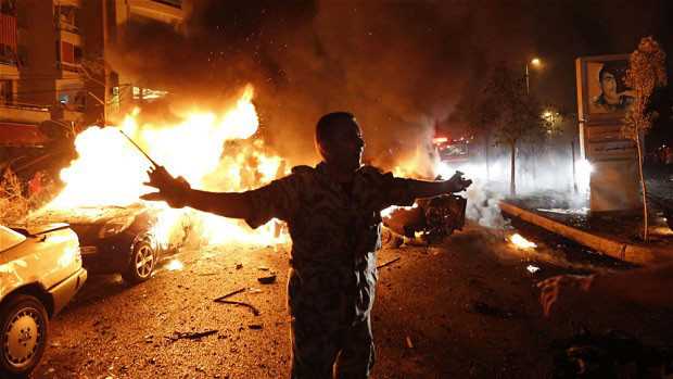 Hiện trường vụ đánh bom ở Beirut hôm 23/6