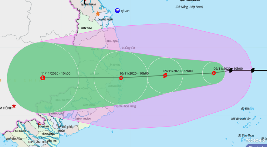 Dự báo, bão số 12 gây dự kiến sẽ gây mưa lớn ở các tỉnh từ Quảng Trị đến Khánh Hoà, Tây Nguyên
