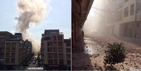 Hiện trường vụ việc. Ảnh: CCTV