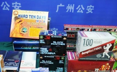 Một số sản phẩm bị thu giữ. Ảnh: SCMP