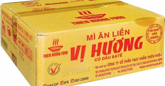 Mì tôm vị bò gà của công ty Thiên Hương bị EU thu hồi vì có chất cấm