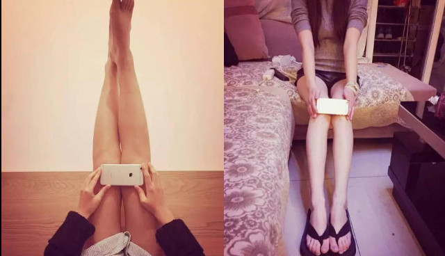 Trào lưu khoe chân bằng điện thoại
