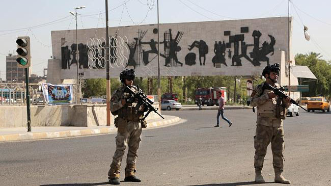 Binh sỹ Iraq canh gác tại thủ đô Baghdad