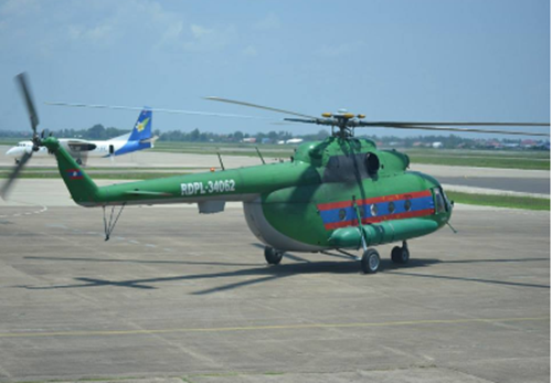 Một chiếc trực thăng của Lào. Ảnh minh họa: Laospost