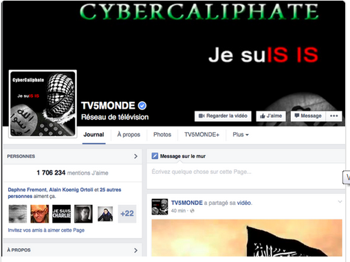 Ảnh trên trang Facebook của TV5Monde. Ảnh: RT