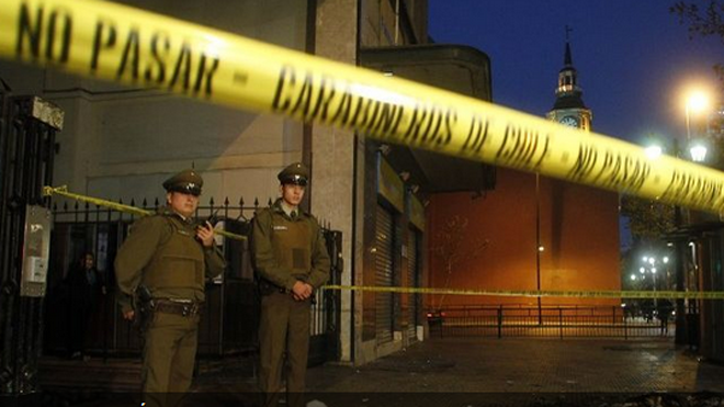 Cảnh sát có mặt tại hiện trường. Ảnh: AFP