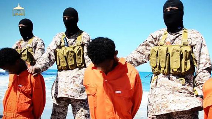 Ảnh trong đoạn video IS đăng tải. Ảnh: Dailymail