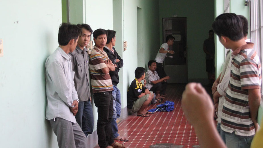 Các đối tượng bị tạm giữ tại CQĐT. 