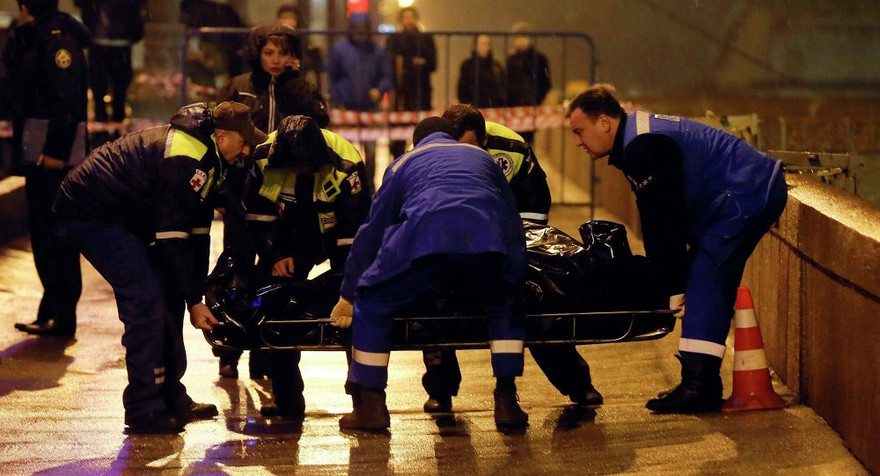 Hiện trường vụ ám sát ông Nemtsov.