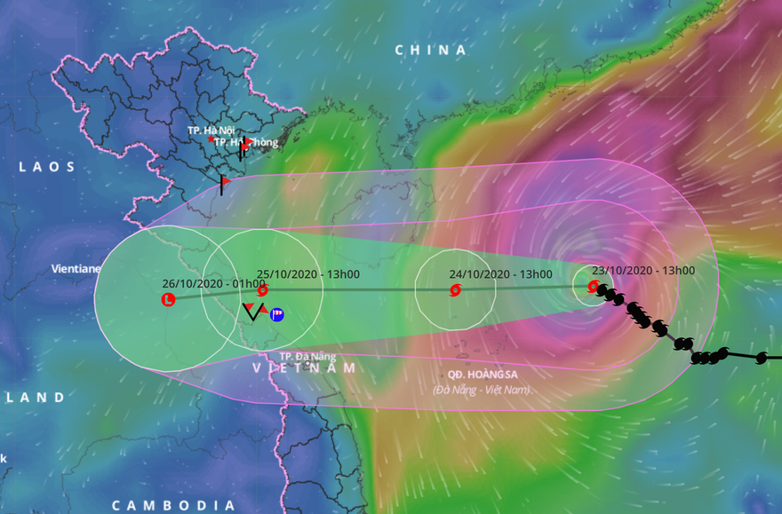 Theo cơ quan dự dự báo khí tượng thuỷ văn Quốc gia, cơn bão số 8 có xu hướng suy yếu khi vào bờ