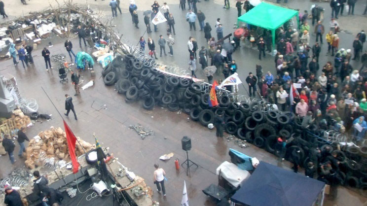 Người biểu tình ở Donetsk