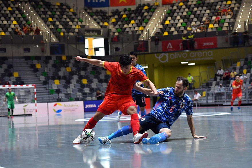 Đội tuyển futsal Việt Nam đang tích cực chuẩn bị cho lần thứ 2 dự World Cup, tổ chức tại Lithuania. (ảnh Anh Tú)