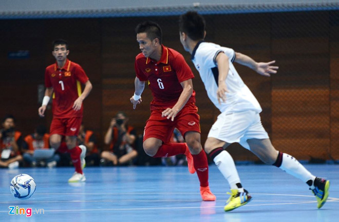 Tuyển futsal Việt Nam đã nỗ lực 100% nhưng chưa thể đánh bại được Thái Lan.