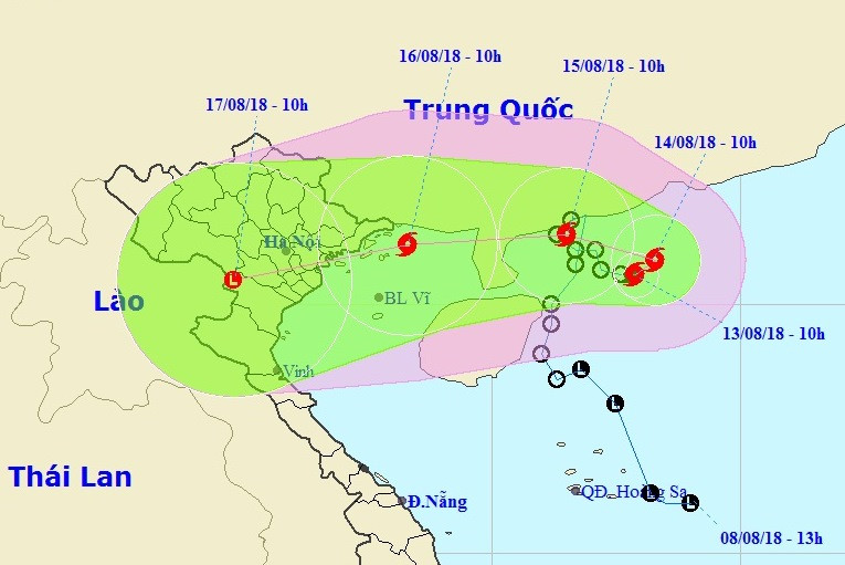 Bão số 4 khả năng gây mưa lớn ở các tỉnh Bắc bộ và Bắc Trung bộ trong những ngày tới