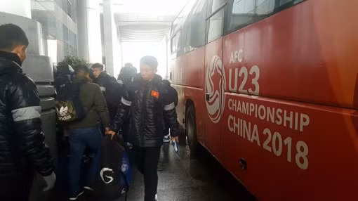 Đội tuyển U23 Việt Nam đã có mặt ở khách sạn Jinling Grand, Côn Sơn (Giang Tô).