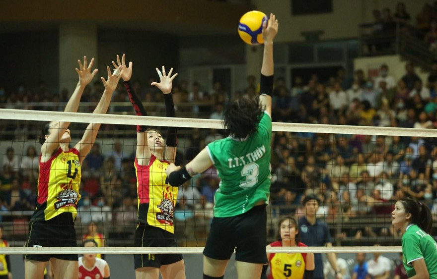 Giải bóng chuyền nữ Cát Bà 2022 nằm trong khuôn khổ các hoạt động thuộc Tuần lễ văn hoá, thể thao, du lịch. (ảnh Anh Huyền)