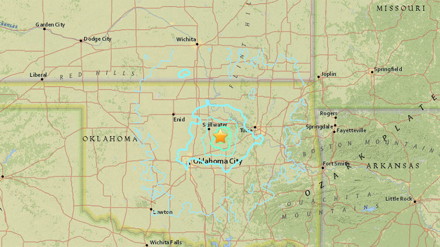 Vụ động đất xảy ra ở Cushing, Oklahoma, Mỹ hôm 7/11.