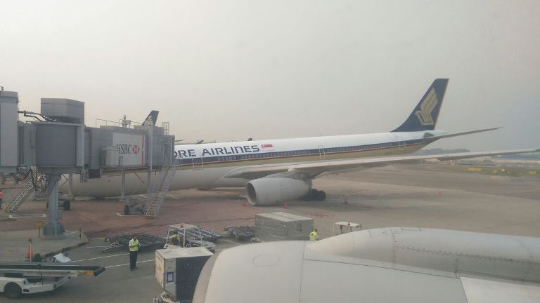 Chiếc Airbus A330-300 gặp sự cố khi đang kiểm tra kỹ thuật.