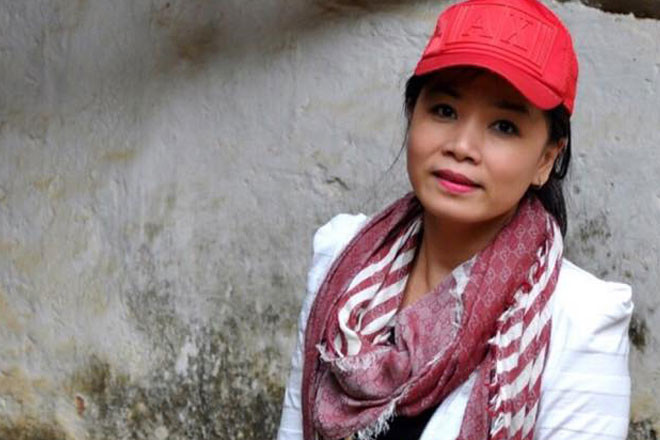 Nhà báo Dạ Ly – Thành viên Ban giám khảo cuộc thi Hoa khôi ĐBSCL 2015. 