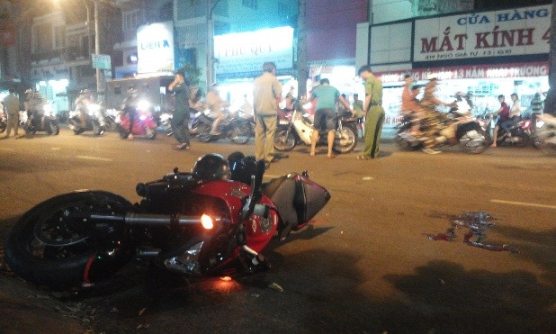 Hiện trường vụ tai nạn.