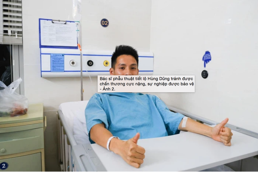 Đỗ Hùng Dũng có thể trở lại thi đấu sau 6 tháng nữa.