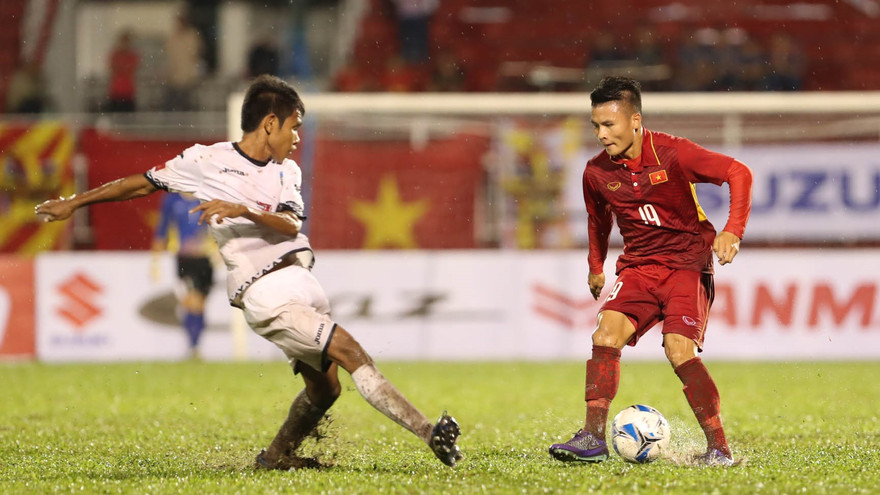 Công Phượng và U22 Việt Nam đã tấn công tốt hơn khi có Quang Hải trên sân.