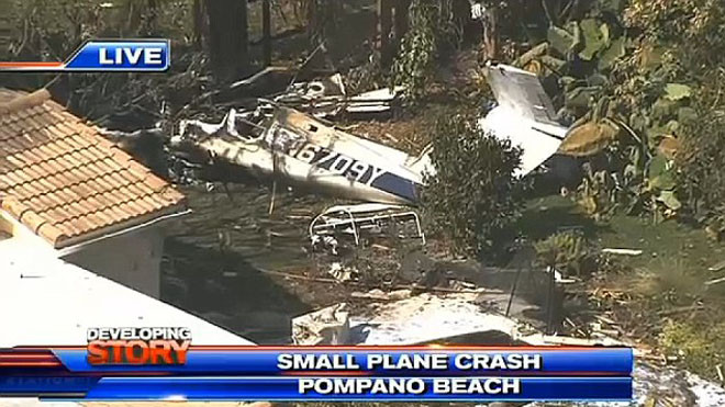 Hiện trường vụ rơi máy bay