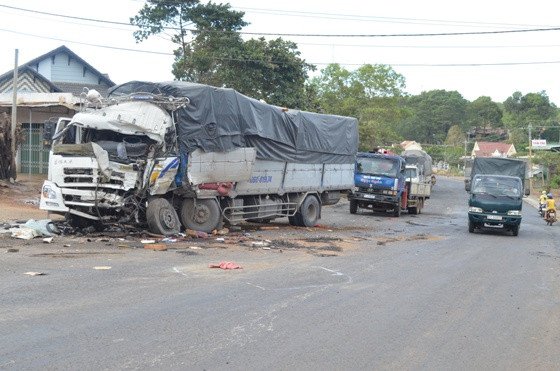 Hiện trường vụ tai nạn.