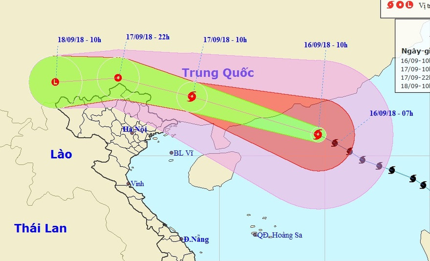 Bão số 6 sẽ đổ bổ vào đất liền phía Trung Quốc