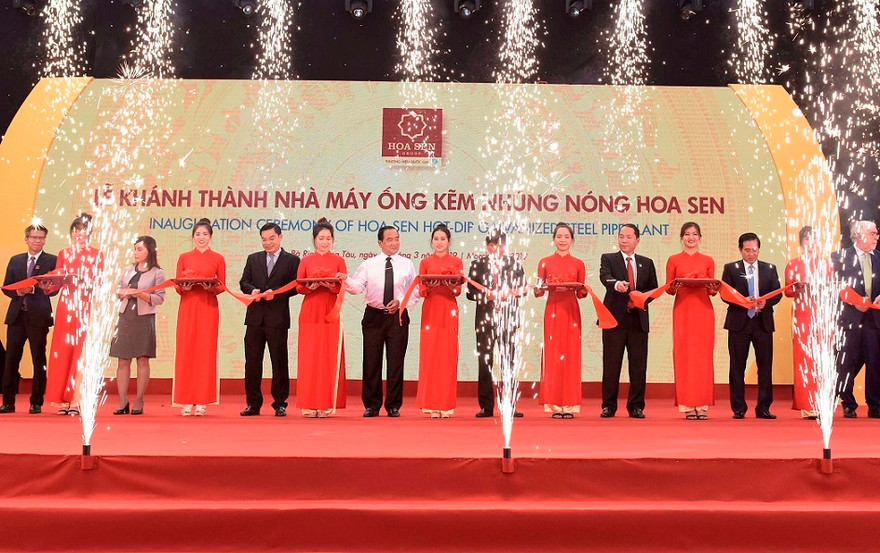 Nhà máy ống nhúng kẽm nóng của Hoa Sen được đầu tư hơn 500 tỷ đồng tại khu công nghiệp Phú Mỹ I, tỉnh Bà Rịa-Vũng Tàu