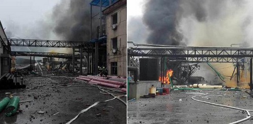 Hiện trường vụ việc. Ảnh: CCTV