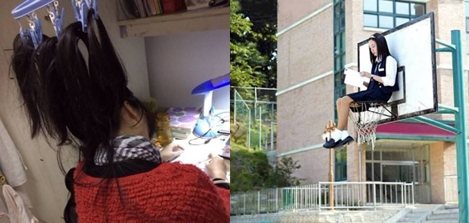 Muôn vàn kiểu học bài của học sinh