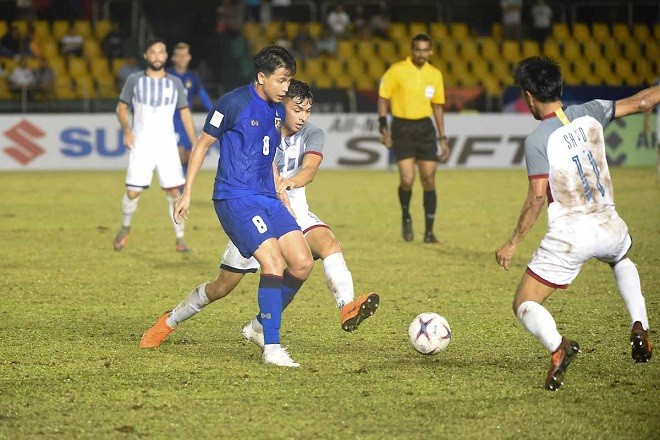 Philippins đã cầm hoà Thái Lan ở vòng bảng AFF Cup 2018.