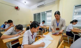 Học sinh TPHCM trong kỳ thi tuyển sinh vào lớp 10. Ảnh: Phạm Nguyễn