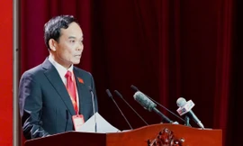 Bí thư Thành ủy TPHCM Trần Lưu Quang phát biểu tại Đại hội