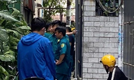 Lực lượng chức năng có mặt tại hiện trường. Ảnh: C.A.