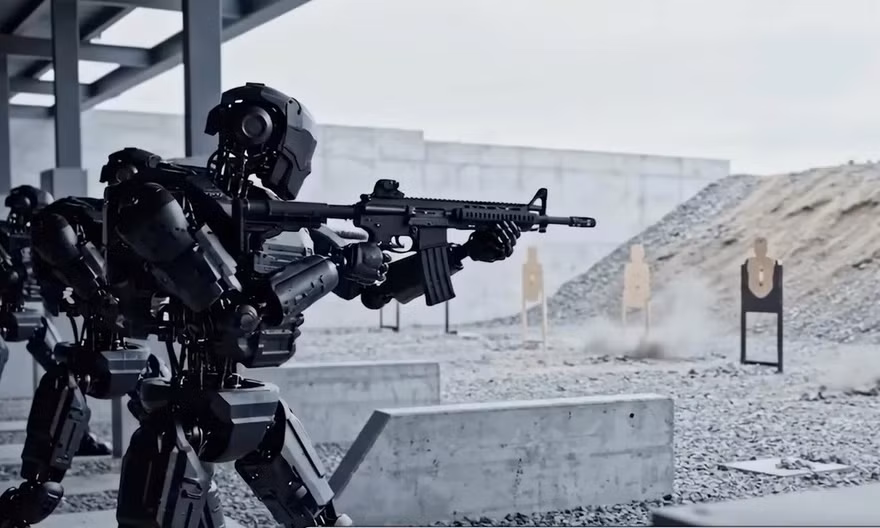 Robot tập bắn. Minh họa: Militarnyi.com.