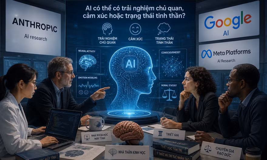 Liệu các mô hình AI có thể sở hữu trải nghiệm chủ quan, cảm xúc hoặc thậm chí trạng thái tinh thần hay không? Minh họa: Thái An.