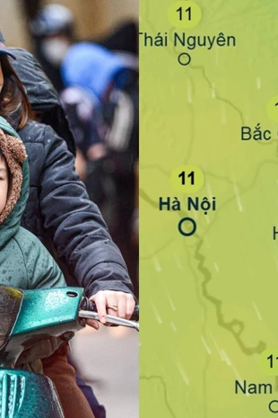 Đợt không khí lạnh mạnh sắp về khiến Hà Nội vừa mưa vừa rét