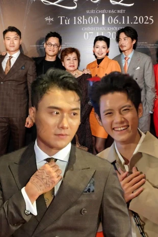 Xuân Phúc, Đình Khang gây chú ý tại thảm đỏ phim "Trái Tim Què Quặt"