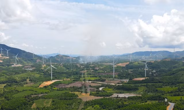 Toàn cảnh dự án điện gió Hướng Linh.