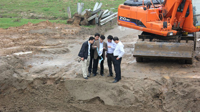 Đoàn kiểm tra đã có mặt tại hiện trường ngày 3/4