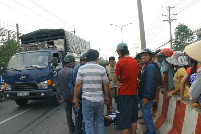 Hiện trường vụ tai nạn.